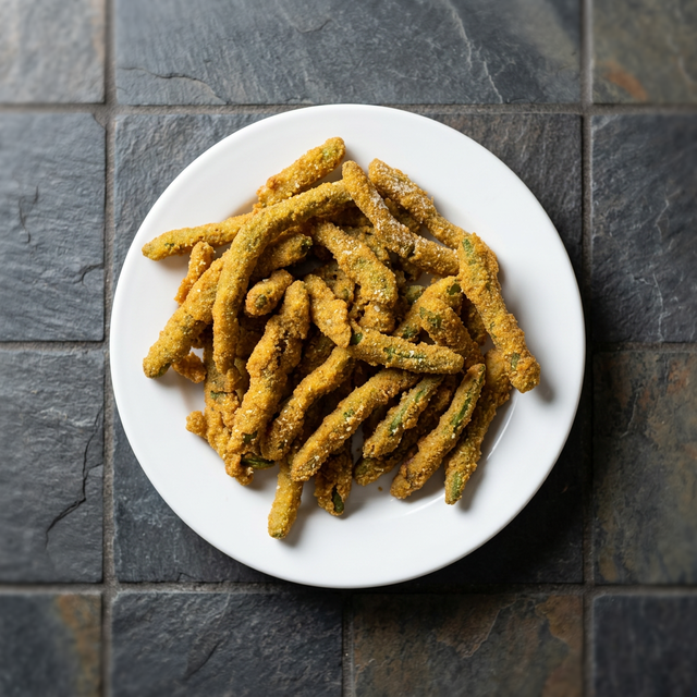 Fried Parmesan Green Beans.